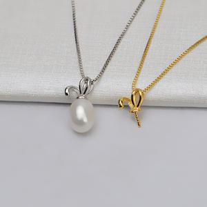 Pendentif Radis Simple en Argent S925 Wenchi, Accessoires de Bijoux DIY pour Femmes, Plateau Vide Semi-Fini pour Perles 7-13, Perles Libres 876 - Product Image 1