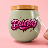 Autocollants de transfert DTF UV personnalisés à faible MOQ, étiquettes adhésives résistantes à l'eau pour emballage de produits, découpées sur mesure avec logo