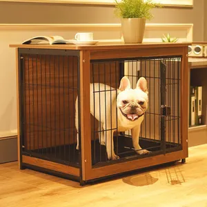 Niche pour chien, meuble pour animaux domestiques, grilles