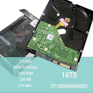 Disque dur interne d'entreprise X18 18 To 7200 tr/min 3,5 pouces SATA 6 Gbit/s 256 Mo de cache CMR ST18000NM000J pour le stockage des serveurs de centre de données - Product Image 1