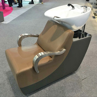 BEIMENG Fauteuil de lavage moderne de luxe pour salon, avec bac en céramique, fauteuil de lavage à dossier inclinable, mobilier de salon de coiffure en gros, équipement de spa