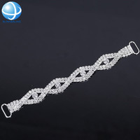 Chaîne de bikini en strass plaqué argent diamant, connecteur de chaîne de bikini, garniture en cristal pour la fabrication de bijoux, compétition NPC IFBB