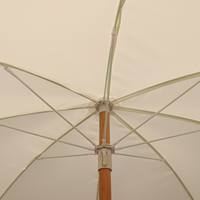 Parasol de plage Algida personnalisé en macramé blanc de qualité supérieure avec franges, motif personnalisé, 180 cm, avec pompon