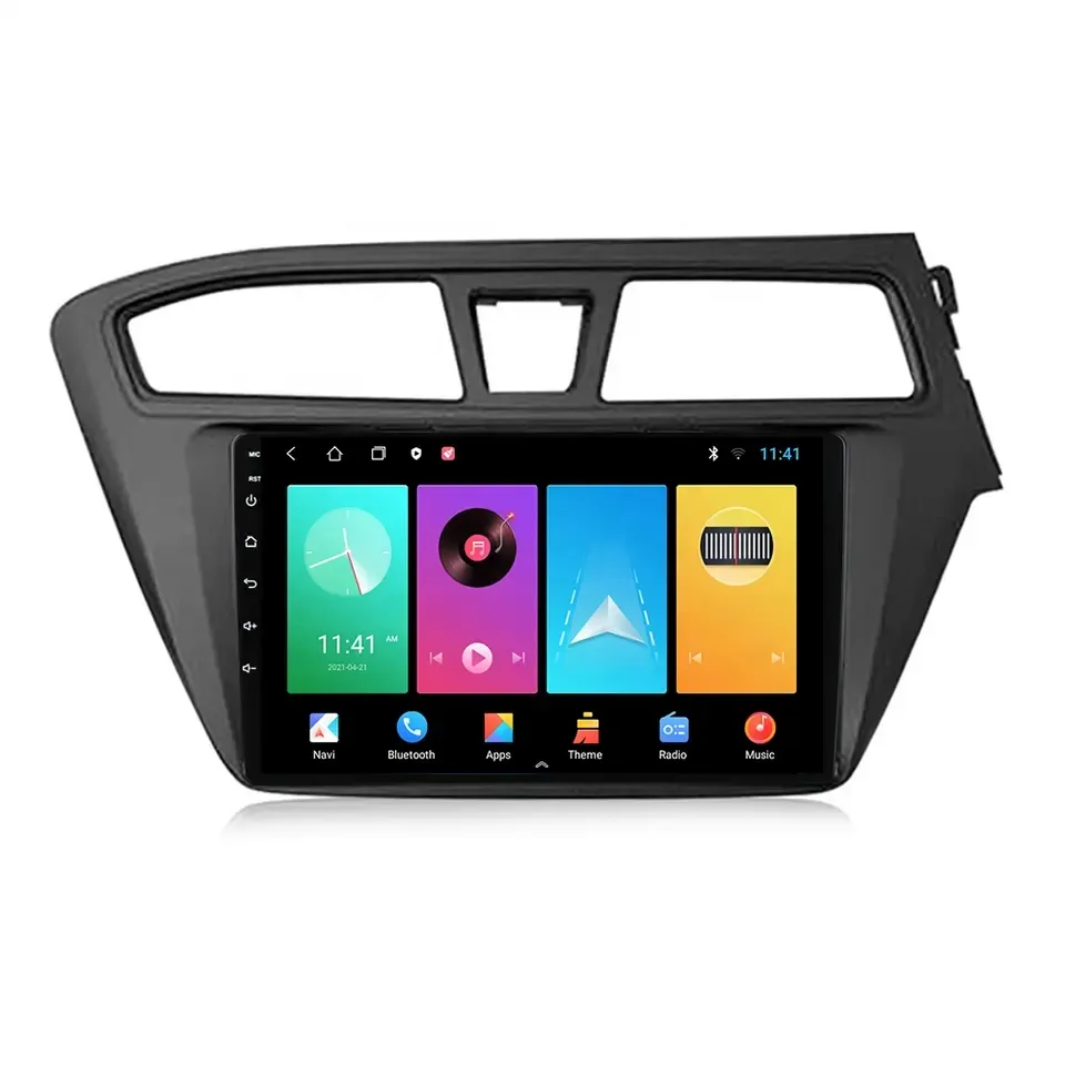 2 DIN 2 + 32G Android 11 Xe Máy Nghe Nhạc DVD Cho Hyundai I20 2014-2019 Đa Phương Tiện GPS Navigation Đài Phát Thanh Stereo