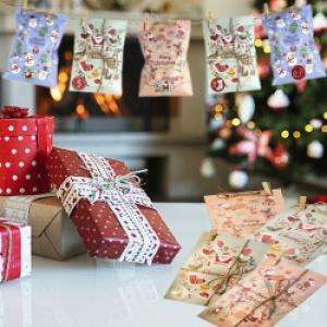 Kit de calendario de Adviento de Navidad, paquete de 48, forma de sobre de papel con bolsas de regalo, pegatinas de números de Adviento, Clips, cuerda de Papá Noel, para decoraciones - Product Image 2