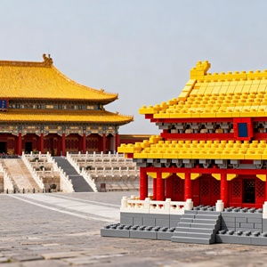 Set de Bloques de Construcción de Plástico Personalizados del Taj Mahal, Monumento Famoso, para Regalo Creativo y Exhibición Coleccionable - Product Image 3