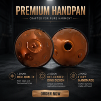 9+7 Notes Off-center C #   Annaziska Handpan en acier inoxydable 16 notes, entièrement fait main, 440Hz ou 432Hz