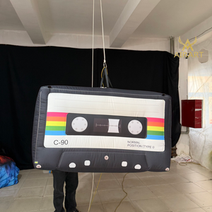 ลูกโป่งรูปเครื่องเล่นแผ่นเสียงย้อนยุคแบบเป่าลม รุ่นเทปคาสเซ็ตวินเทจ - Product Image 4