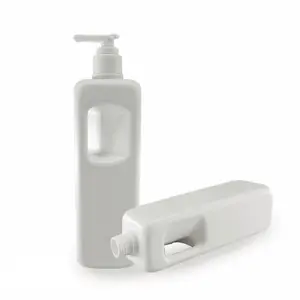 475毫升塑料PE身体乳液瓶，带手柄，用于个人护理化妆品包装容器和奶油瓶