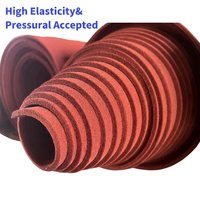 Rouleau de mousse de silicone à cellules ouvertes SHR-16-5, densité 160 kg/m³, épaisseur 5 mm, rouleau d'éponge de silicone rouge pour table de presse à chaud