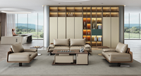 Ensemble de canapés de bureau modernes contemporains en cuir pour direction Conceptions modulaires pour petits bureaux et meubles de chambre