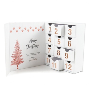 Crown Win White Shipping Boxes Cajas De Carton 12 Days of Christmas Advent 3d Paper Avent Calendar Pr Box Empty <b>Bag</b> Paper Boxes - Product Image 3