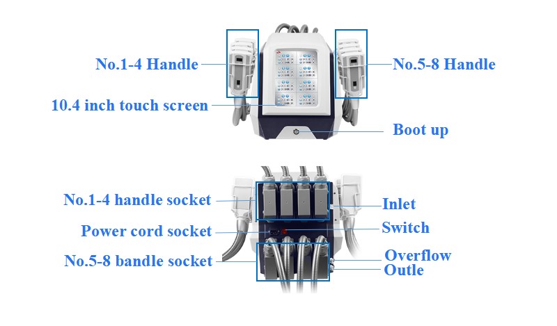30 minutes only! cryo plates slimming device for fat cellulite removal cryolipolysis plate 8 pcs LF-271