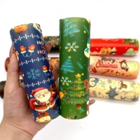 Nouveau jouet à presser en mousse PU souple en forme de bâton de beurre cylindrique à rebond lent pour le commerce transfrontalier, emballé individuellement dans une boîte cadeau de Noël