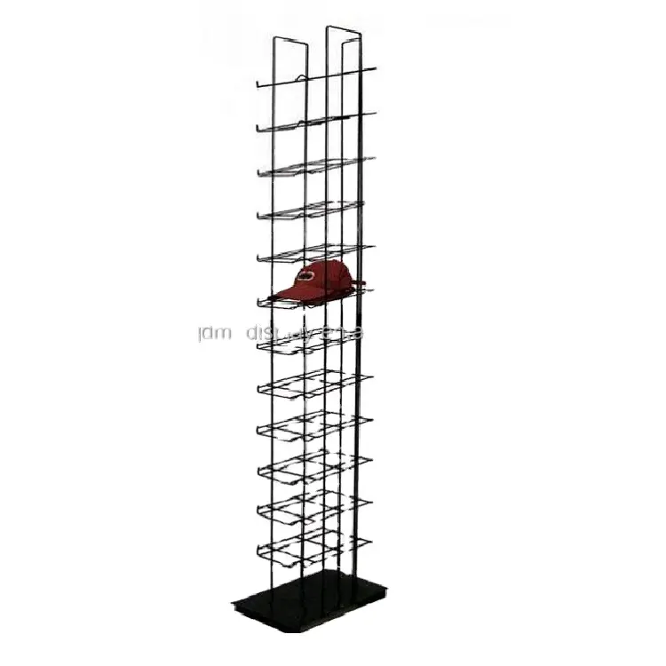 Metal Storage Shelf Hat Display Retail Store Hat Baseball Holder Cheap Good Stainless Steel Rack For Cap Metal Wire