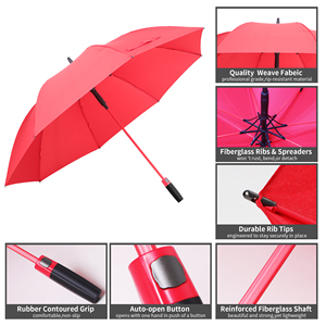 Paraguas de Golf Personalizable en Color, 8 Varillas, 120 cm, Apertura Manual, Tela de Nailon, Resistente al Viento, Protección Solar y contra la Lluvia - Product Image 2