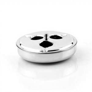 Cenicero de acero inoxidable Cenicero de mesa redondo de acero inoxidable a precio mayorista - Product Image 1
