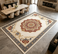 Luxuriöser Teppich im nordischen Stil, hochwertig, maschinell gefertigt, rutschfest, für das Wohnzimmer, mit geometrischem Muster, bedruckter Bodenteppich