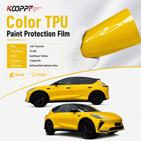 Film de protection de carrosserie de voiture KOOPPF jaune tournesol en TPU, anti-UV, brillant, auto-réparateur, changement de couleur, épaisseur 7,5 mil