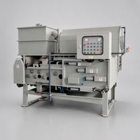 Pabrik Pengolahan Air Limbah MBR Mesin Desalinasi Pengeringan Air Dikendalikan PLC Filter Belt Press Filtrasi 500L/Jam Menggunakan PVDF