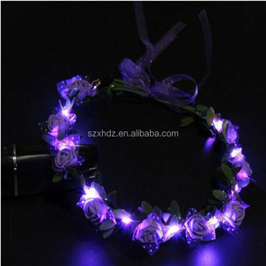 <span class=keywords><strong>2023</strong></span> nueva novedad ajustable corona de flores iluminada LED corona Floral cabeza guirnalda para niñas accesorios para el cabello fiesta de boda - Product Image 4