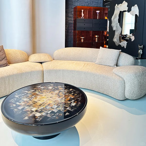 <span class=keywords><strong>Table</strong></span> <span class=keywords><strong>basse</strong></span> <span class=keywords><strong>en</strong></span> mosaïque de fibre de verre design, style italien, design artistique, meubles de salon pour la maison, les espaces de réunion et les espaces de vie - Product Image 3