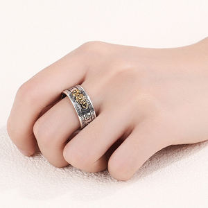 <span class=keywords><strong>Feng</strong></span> <span class=keywords><strong>Shui</strong></span> <span class=keywords><strong>Pixiu</strong></span> Charms <span class=keywords><strong>anillo</strong></span> amuleto riqueza suerte abierto Ajustable joyería budista Mani Mantra protección riqueza <span class=keywords><strong>anillo</strong></span> - Product Image 6