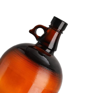 Décoration de la maison brassage 128oz 1 gallon jus de lait limoncelle eau <span class=keywords><strong>verre</strong></span> ambre fermentation 64oz bière growkers avec couvercle d'étanchéité - Product Image 4