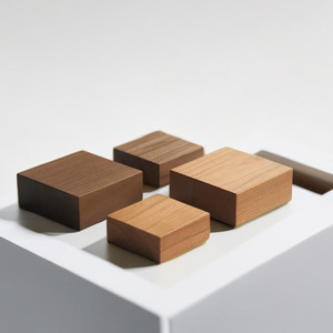 Base de Exhibición de Madera de Nogal Negro, Soporte Rectangular para Adornos de Escritorio, Base de Madera Perforable para Decoración del Hogar DS6135 - Product Image 3