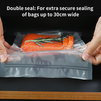 Cortador de Bolsas para Marinado Rápido - Máquina de Envasado al Vacío con Doble Soldadura y Pantalla de Vacío de -98Kpa