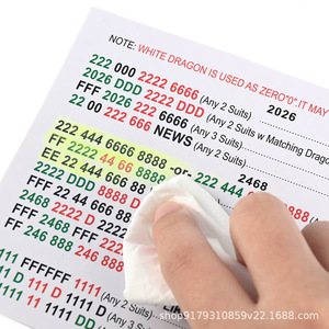 Cartes de Mahjong transfrontalières 2026 US – Cartes de notation et de règles en plastique imperméable pour 4 joueurs - Product Image 4