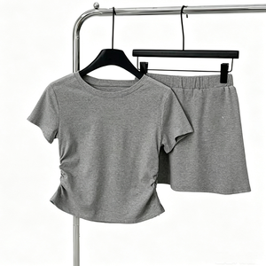 <span class=keywords><strong>Abbigliamento</strong></span> <span class=keywords><strong>donna</strong></span> all'<span class=keywords><strong>ingrosso</strong></span> gonna a matita a vita alta e t-shirt a manica corta con ricamo a farfalla con fiocco per l'estate Set <span class=keywords><strong>di</strong></span> due pezzi - Product Image 3