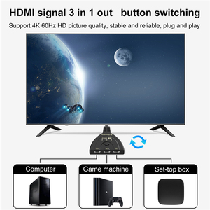 สวิตช์ <span class=keywords><strong>HDMI</strong></span> แบบสองทิศทาง <span class=keywords><strong>3x1</strong></span> หรือตัวแยกสัญญาณ <span class=keywords><strong>HDMI</strong></span> 2.0 1x3 3 พอร์ต ตัวเลือกสวิตช์แยกสัญญาณ <span class=keywords><strong>HDMI</strong></span> แบบสองทิศทาง พร้อม HDCP Passthrough - Product Image 3