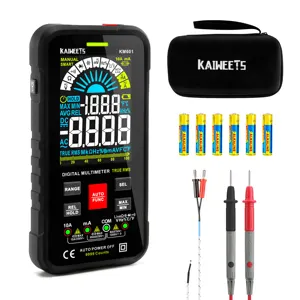 Kaiweets Km601 Precisie Digitale Slimme Multimeter 9999 Telt True-Rms Digitale Multimetro Met Kleurenscherm Lcd