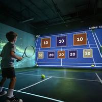 Sistema de Juego de Tenis Interactivo con Proyección AR para Interiores, Respuesta Rápida, Multijugador, Simulación de Pickleball, Entrenamiento Deportivo