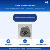 Enceinte de jardin HKNC S-503 Faux Rock 20W, 70V/100V, étanche, pour extérieur et aménagement paysager