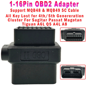 Adaptador OBD2 de 1-16 Pines, control remoto, todas las llaves perdidas, conector <span class=keywords><strong>OBD</strong></span> de <span class=keywords><strong>4</strong></span>/5ª generación para Sagitar Passat Magotan Tiguan A6L Q5 A4L A8 - Product Image 6