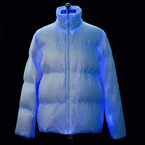 Manteau de veste bouffante lumineux pour hommes avec lumière amovible, y compris contrôleur, brillant dans l'obscurité, 7 couleurs, vêtements chauds