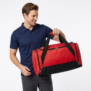Custom Logo High Quality Waterproof Polyester Sports Gym Duffle Bag with Shoe Compartment and Zipper Closure - Product Image 5
