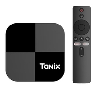 Hutron TX5 Plus 4K Android TV Box Amlogic S905X5M Reproductor Multimedia Ultra HD de Cuatro Núcleos, 4GB RAM, 32GB ROM, WiFi6, BT 5.0, Control Remoto por Voz