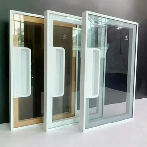 GQK Tiroir de commode à cadre en alliage d'aluminium Verre trempé de haute qualité Coupe personnalisée Soudage à plat à motif carré minimaliste - Product Image 6