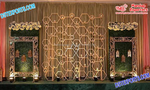 Décorations de mariage asiatiques scintillantes, style contemporain, taille personnalisée, USA, Royaume-Uni, scène de mariage moderne et élégante, murs arrière à bougies - Product Image 5