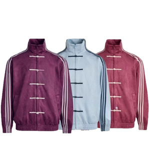 <span class=keywords><strong>Giacca</strong></span> con cappuccio ricamata sportiva retrò di alta gamma a tre strisce, alla moda, con motivo a stella in nuovo stile cinese - Product Image 6