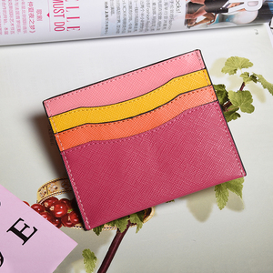 <span class=keywords><strong>Petit</strong></span> portefeuille <span class=keywords><strong>porte</strong></span>-cartes en cuir de luxe pour femmes Style multicolore à la mode avec logo personnalisé Joli sac pour femmes pour cartes de crédit - Product Image 6