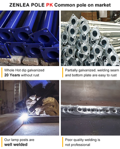 Üretici Oem ayrılabilir 2.6m <span class=keywords><strong>3m</strong></span> 3.5m 4m Q235 çelik bahçe sokak lambası direkleri sokak aydınlatma direği - Product Image 3