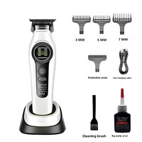 Alat Cukur Rambut Elektrik Profesional Pria OEM/ODM 5-Kecepatan Motor Rotor Eksternal Tanpa Sikat Pisau Keramik DLC Clipper Barber