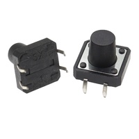 Interruptor Táctil de 12x12mm, 4 Pines DIP, Botón Alto, Contacto de Cobre Resistente a Altas Temperaturas, Altura Personalizable de 4.3-20mm, 12V 50mA, RoHS