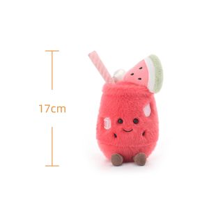 Peluche a Forma di Succo di Anguria da 17cm, Simpatico Giocattolo Imbottito a Forma di Bevanda per Animali Domestici - Product Image 4