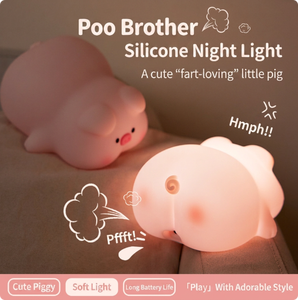 Nouvelle Lampe de Nuit Cochon Mignon en Silicone, Jouet pour Bébé, Contrôle Tactile, Rechargeable USB, LED Dimmable, Lumière Blanche Chaude - Product Image 3