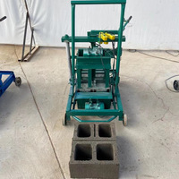 2-45 Machine mobile de moulage de blocs de ciment 220v monophasé électricité semi-automatique sans combustion